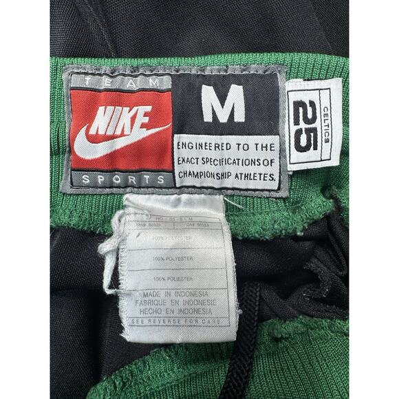 Nike Team Sports Boston Celtics Tearaway Warm Up Pants Black Green VTG SZ M - Picture 3 of 12